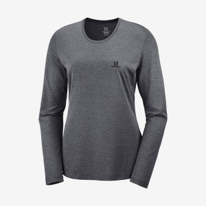 Camiseta Salomon AGILE Mujer Gris | UY 2563DFM