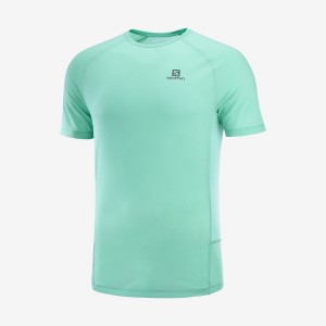 Camiseta Salomon PROMO CROSS REBEL Hombre Verde Menta | UY 3238SGL