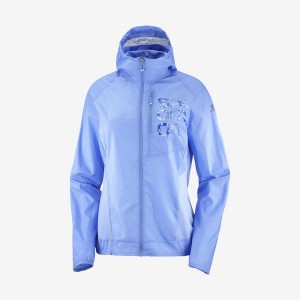 Camperas Salomon BONATTI CROSS WIND WINDBREAKERS Mujer Azules | UY 2463JPQ