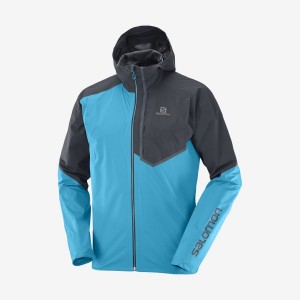 Camperas Salomon BONATTI TRAIL WATERPROOF Hombre Azules | UY 3278QMA