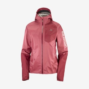 Camperas Salomon BONATTI WATERPROOF Mujer Rojas | UY 2472MQZ