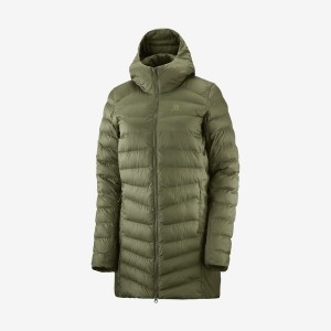 Camperas Salomon ESSENTIAL XWARM LONG INSULATED Mujer Verde Oliva | UY 2458SGL