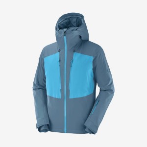 Camperas Salomon HIGHLAND INSULATED Hombre Azules | UY 3297LIS