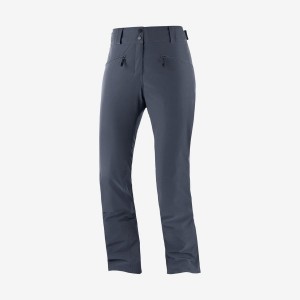 Pantalon Esquí Salomon EDGE Mujer Azul Marino | UY 2332PJJ