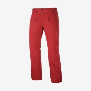 Pantalon Esquí Salomon EDGE Mujer Rojas | UY 2326RVD