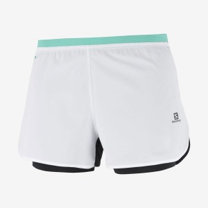 Short Salomon CROSS 2IN1 Mujer Blancas | UY 2343ZUT