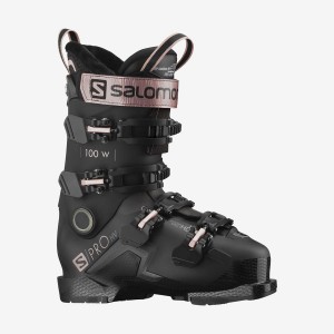 Ski Boots Salomon S/PRO HV 100 Mujer Negras Rosas Doradas | UY 2069SGL