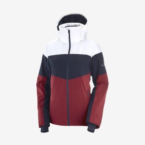 Ski Jackets Salomon SLALOM Mujer Rojas | UY 2406SGL