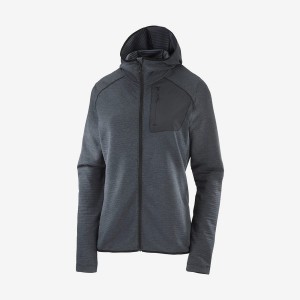 Sudadera con Capucha Salomon ESSENTIAL LIGHTWARM HOODED Mujer Negras | UY 2507PJJ