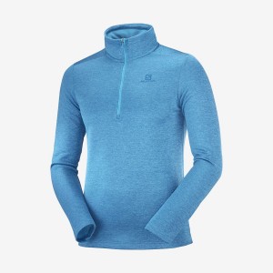 Sudadera con Capucha Salomon ESSENTIAL LIGHTWARM SEAMLESS Hombre Azules | UY 3207GSO