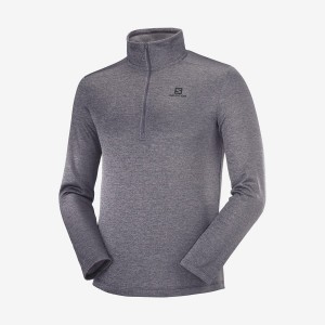 Sudadera con Capucha Salomon ESSENTIAL LIGHTWARM SEAMLESS Hombre Gris | UY 3206FDN