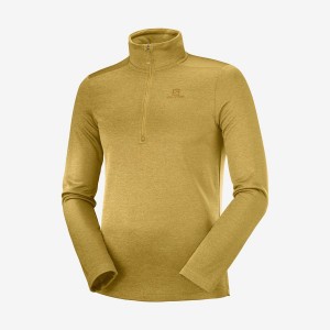 Sudadera con Capucha Salomon ESSENTIAL LIGHTWARM SEAMLESS Hombre Amarillo | UY 3205DFM