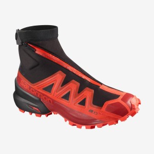 Zapatillas Trail Running Salomon SNOWSPIKE CLIMASALOMON™ WATERPROOF Hombre Negras Rojas | UY 3494OKI