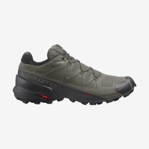 Zapatillas Trail Running Salomon SPEEDCROSS 5 WIDE Hombre Verde Oliva | UY 3523SGL