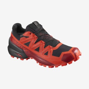 Zapatillas Trail Running Salomon SPIKECROSS 5 GORE-TEX Mujer Negras Rojas | UY 2772FDN