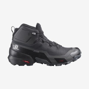 Zapatillas de Senderismo Salomon CROSS HIKE MID GORE-TEX Hombre Gris Negras | UY 3565QMA