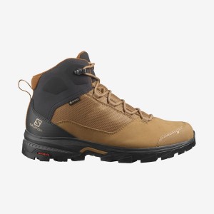 Zapatillas de Senderismo Salomon OUTWARD GORE-TEX Hombre Negras Marrones | UY 3605GSO