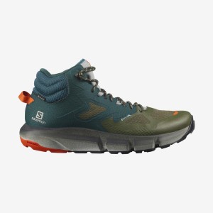 Zapatillas de Senderismo Salomon PREDICT HIKE MID GORE-TEX Hombre Verde Oscuro Verde Oliva | UY 3545ILH