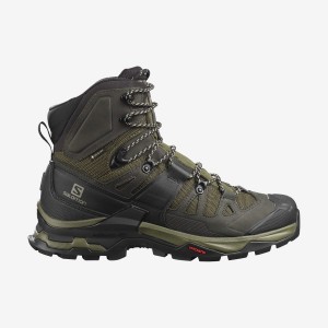 Zapatillas de Senderismo Salomon QUEST 4 GORE-TEX Hombre Verde Oliva | UY 3563NWY