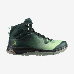 Zapatillas de Senderismo Salomon WoVAYA MID GORE-TEX Mujer Verde | UY 2803ZUT