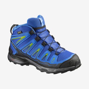 Zapatillas de Senderismo Salomon X-ULTRA MID GORE-TEX GTX J Niños Azules | UY 2034CTV