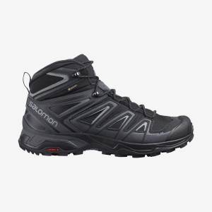 Zapatillas de Senderismo Salomon X ULTRA 3 MID GORE-TEX Hombre Gris Negras | UY 3576DFM