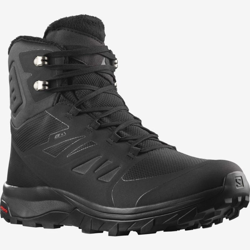 Botas de Invierno Salomon OUTBLAST THINSULATE™ CLIMASALOMON™ WATERPROOF Hombre Negras | UY 3384EBC