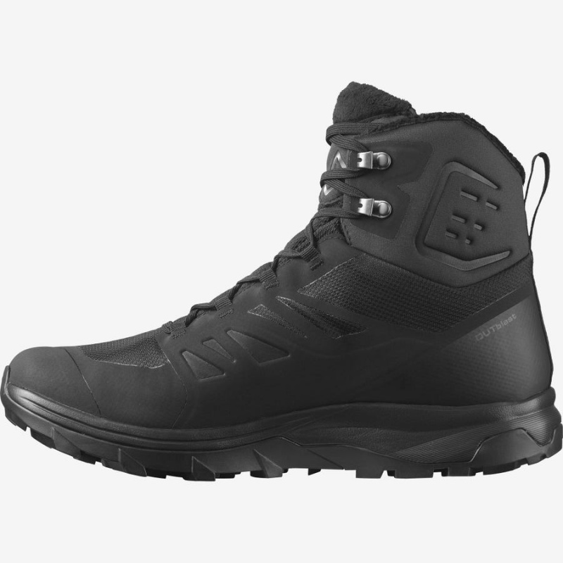 Botas de Invierno Salomon OUTBLAST THINSULATE™ CLIMASALOMON™ WATERPROOF Hombre Negras | UY 3384EBC