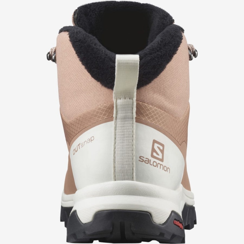 Botas de Invierno Salomon OUTSNAP CLIMASALOMON™ WATERPROOF Mujer Beige | UY 2614SGL