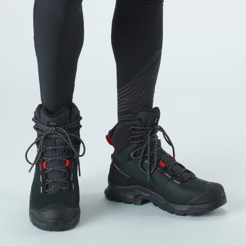 Botas de Invierno Salomon QUEST WINTER THINSULATE™ CLIMASALOMON™ WATERPROOF Mujer Negras | UY 2609ILH