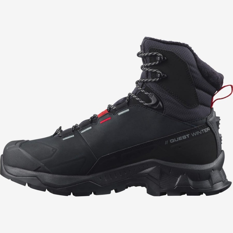 Botas de Invierno Salomon QUEST WINTER THINSULATE™ CLIMASALOMON™ WATERPROOF Mujer Negras | UY 2609ILH