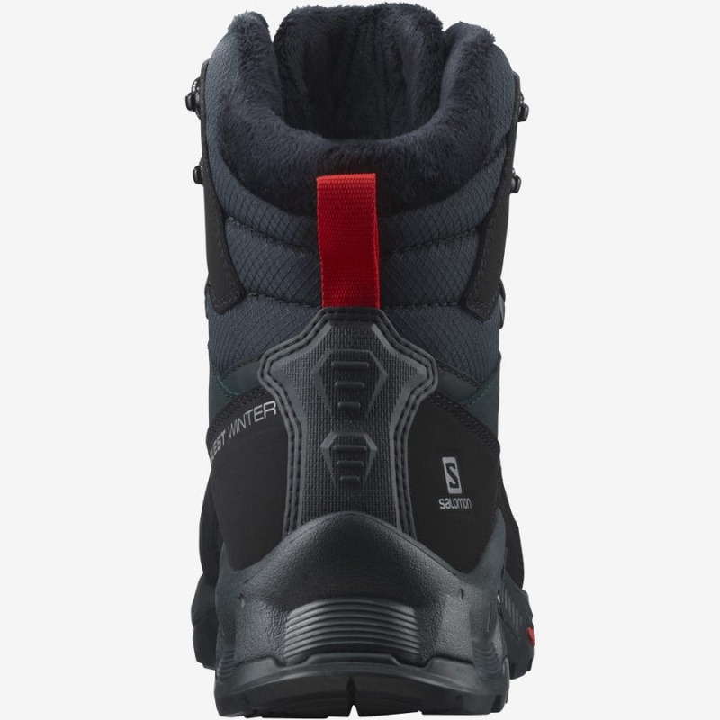 Botas de Invierno Salomon QUEST WINTER THINSULATE™ CLIMASALOMON™ WATERPROOF Hombre Negras | UY 3381MQZ