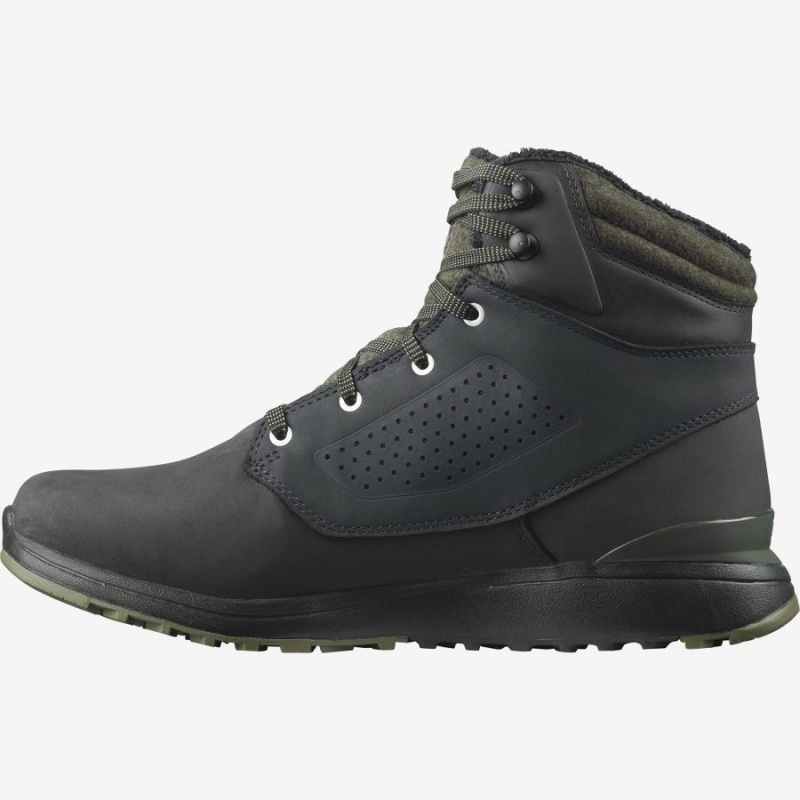 Botas de Invierno Salomon UTILITY WINTER CLIMASALOMON™ WATERPROOF Hombre Negras Verde | UY 3383WNB