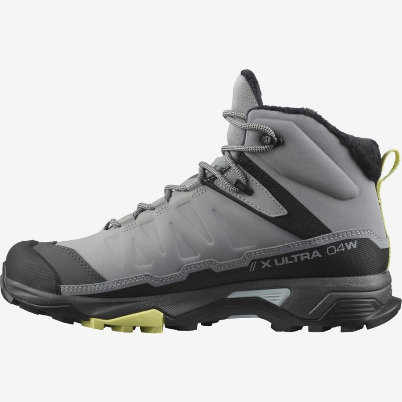 Botas de Invierno Salomon X ULTRA 4 MID WINTER THINSULATE™ CLIMASALOMON™ WATERPROOF Mujer Gris | UY 2610OKI