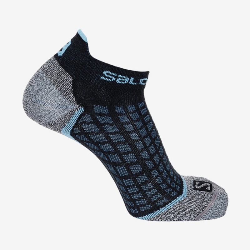 Calcetines Salomon ULTRA LOW Hombre Azules Gris | UY 2945DFM