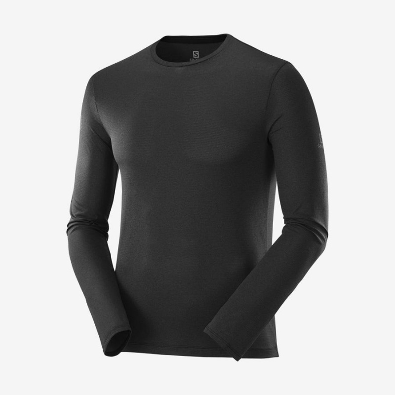 Camiseta Salomon AGILE Hombre Negras | UY 3237AHK