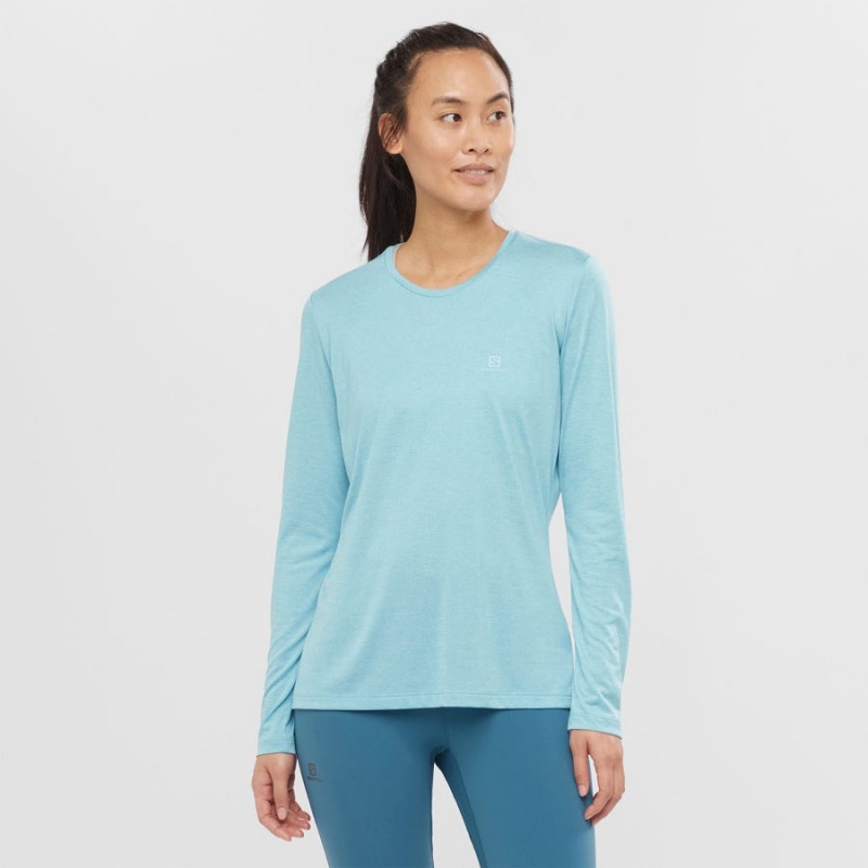 Camiseta Salomon AGILE Mujer Azules | UY 2561AHK