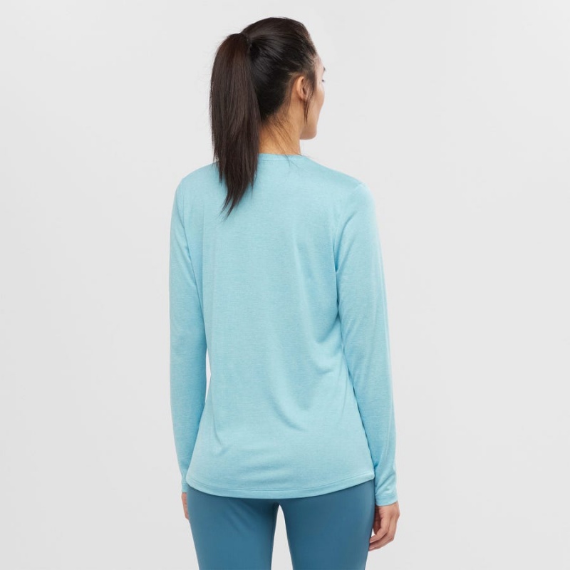 Camiseta Salomon AGILE Mujer Azules | UY 2561AHK