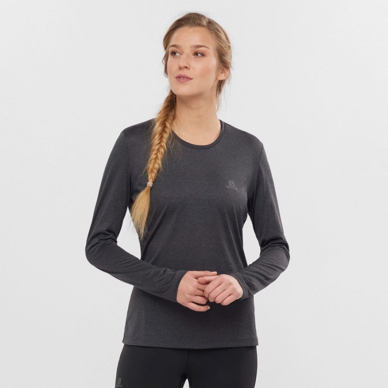 Camiseta Salomon AGILE Mujer Negras | UY 2558OKI