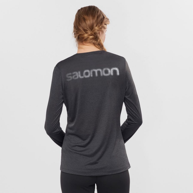 Camiseta Salomon AGILE Mujer Negras | UY 2558OKI