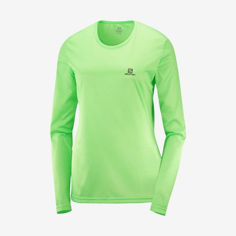 Camiseta Salomon AGILE Mujer Verde | UY 2559PJJ