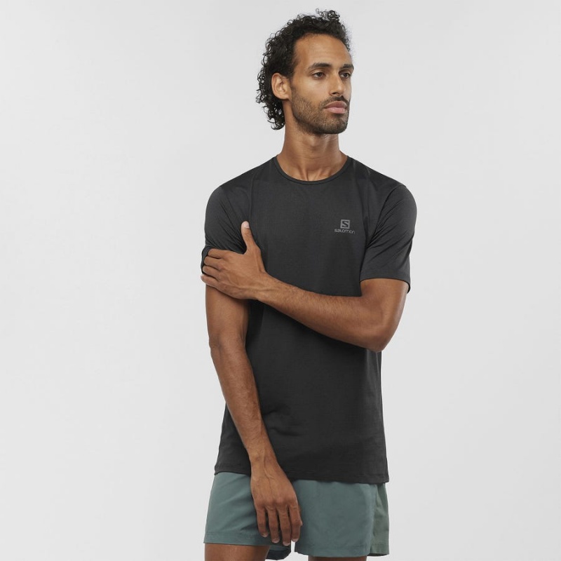 Camiseta Salomon AGILE TRAINING Hombre Negras | UY 3245LIS