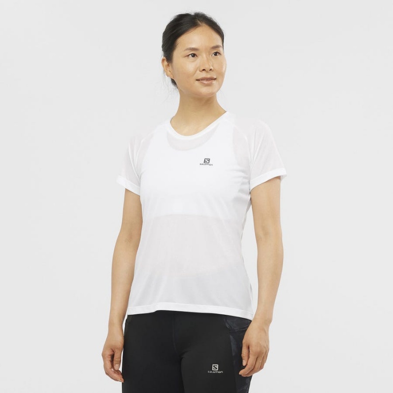 Camiseta Salomon CROSS REBEL Mujer Blancas | UY 2573VRW