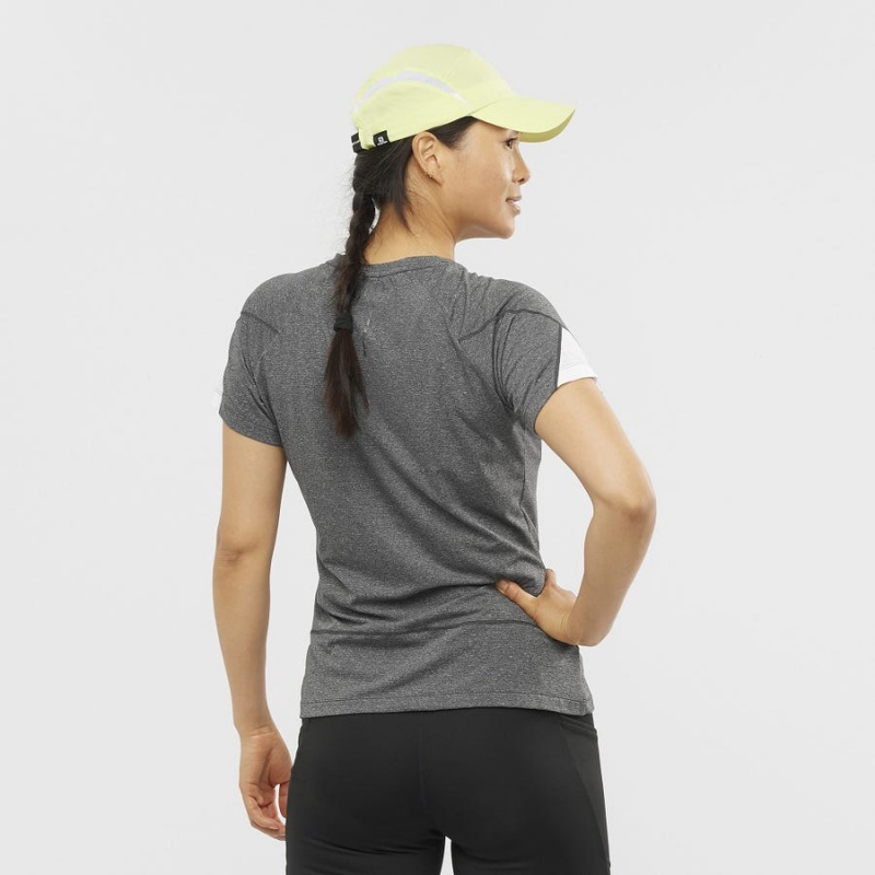 Camiseta Salomon CROSS RUN GRAPHIC Mujer Gris | UY 2545CTV