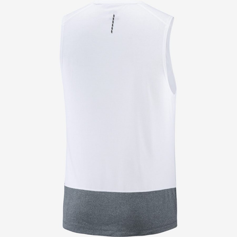 Camiseta Salomon CROSS RUN Hombre Blancas | UY 3234OKI