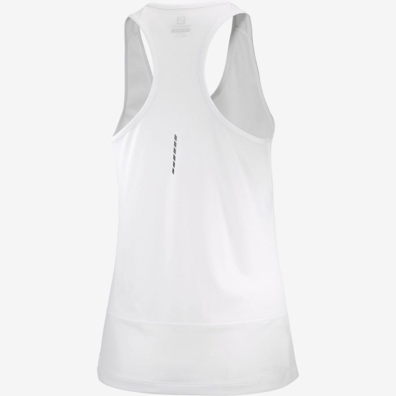 Camiseta Salomon CROSS RUN Mujer Blancas | UY 2579AHK