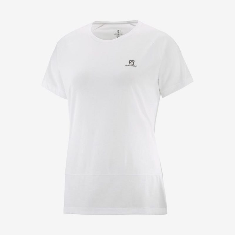 Camiseta Salomon CROSS RUN Mujer Blancas | UY 2542LIS