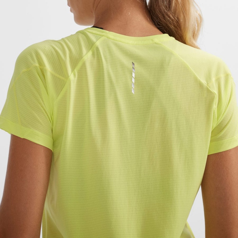 Camiseta Salomon CROSS RUN Mujer Ye | UY 2540JPQ