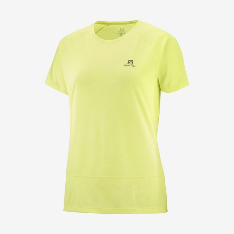 Camiseta Salomon CROSS RUN Mujer Ye | UY 2540JPQ