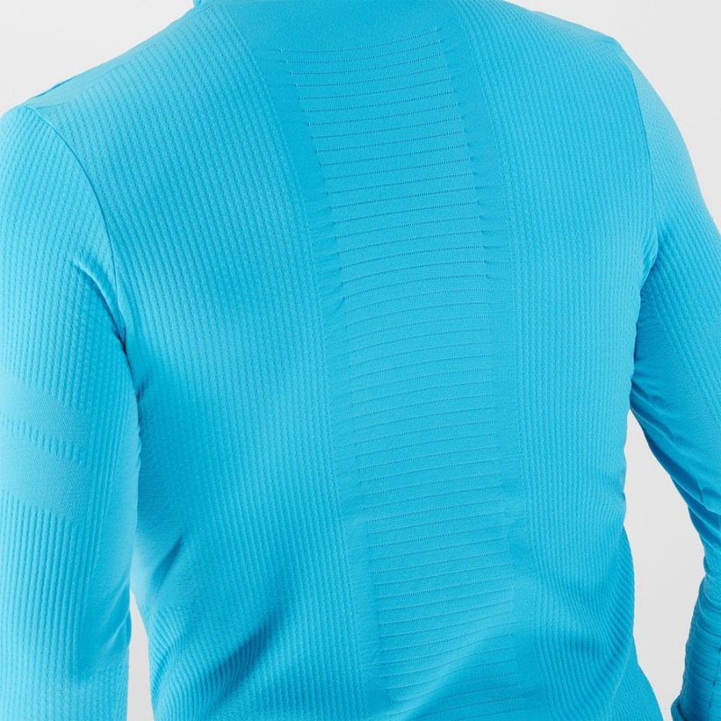 Camiseta Salomon ESSENTIAL SEAMLESS Hombre Azules | UY 3247XYU